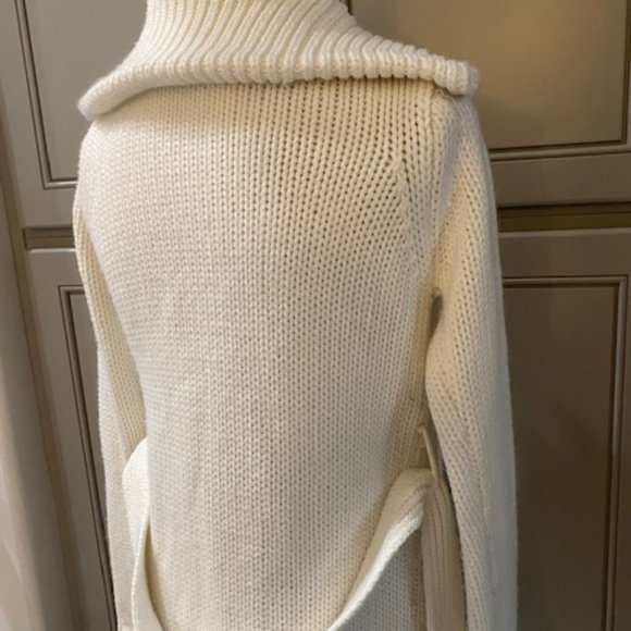 Zara Sweater White Belt Long M - Picture 13 of 15